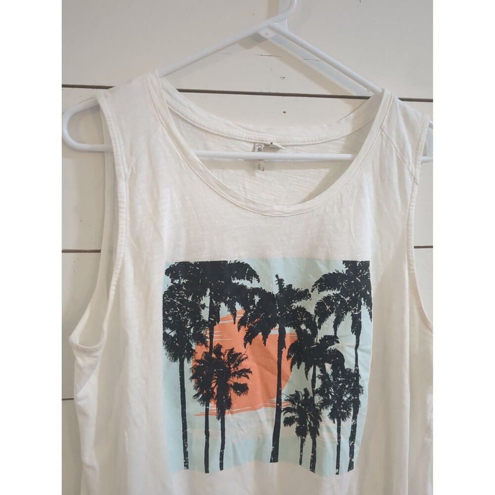 Cato XL graphic tank top palm tree Beach summer